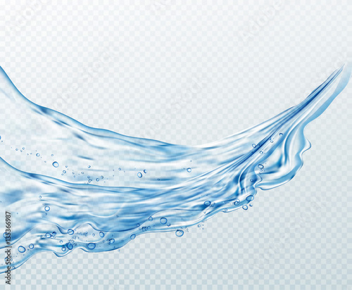 Transparent water splashes, drops isolated on transparent background. Vector illustration EPS10