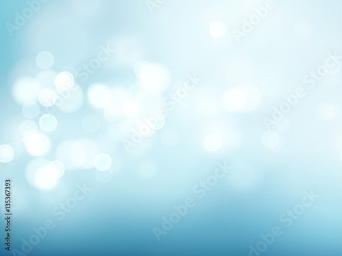 Abstract blue circular bokeh background. Vector illustration