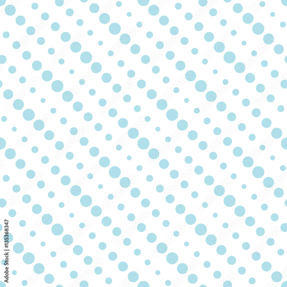 Abstract geometry blue deco art halftone polka pattern