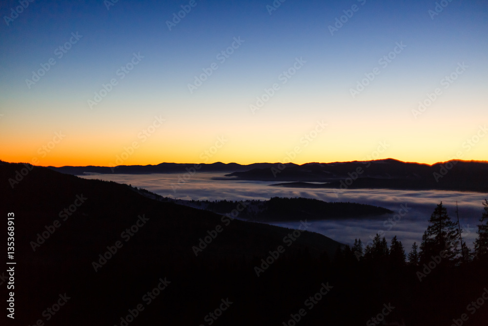 mount Goverla at sunset Mountains Carpathians