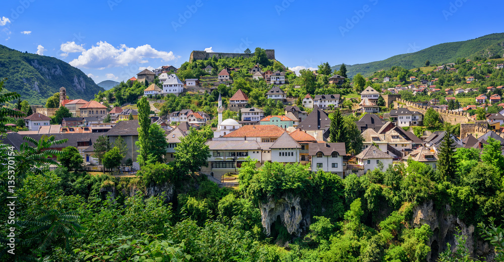 The old town of Jajce, Bosnia and Herzegovina