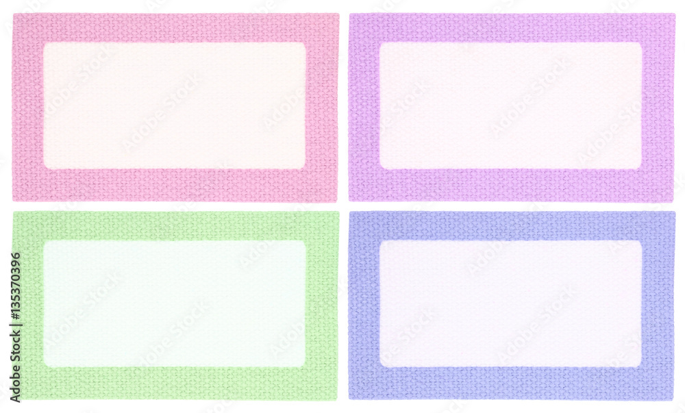 Decorative textile cloth labels blank tags