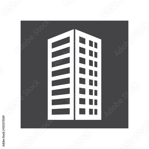 contour city building line sticker image icon  vector illustration