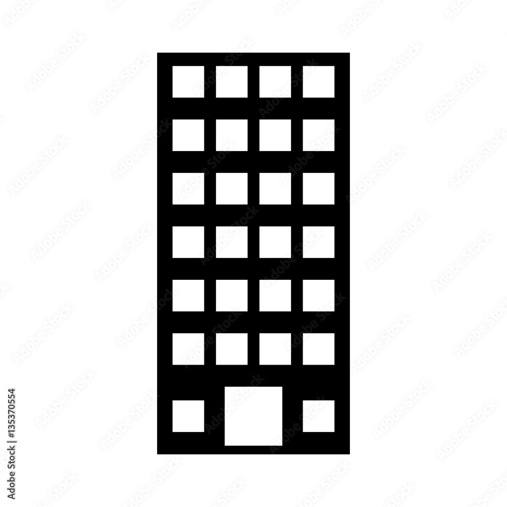 silhouette building line sticker image icon, vector illustration silhouette building line sticker image icon, vector illustration