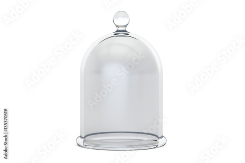 Glass Bell or Bell Jar, 3D rendering photo
