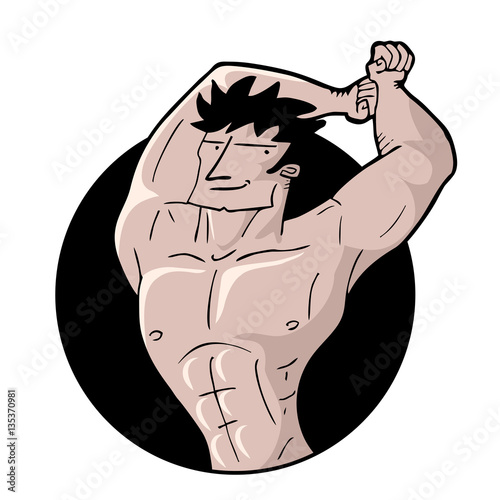 Gym man illustration