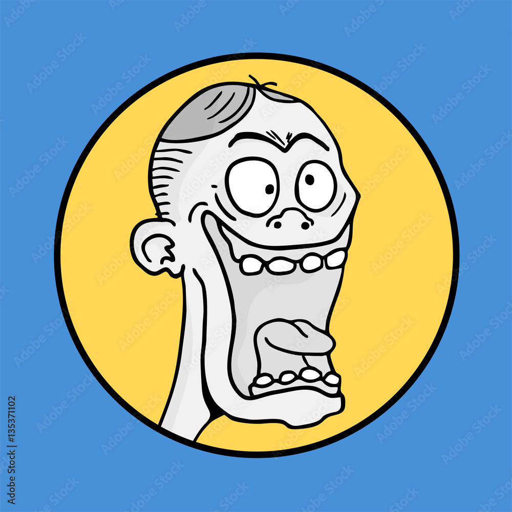 Funny man face illustration Funny man face illustration