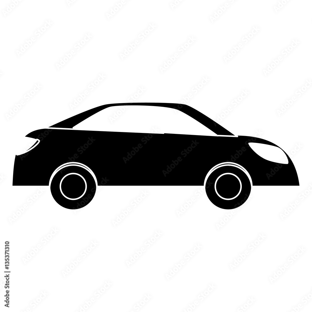contour car city scene image design icon, vector illustration