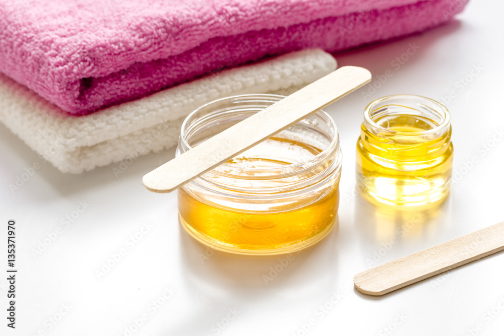 wax for depilation on white background wax for depilation on white background