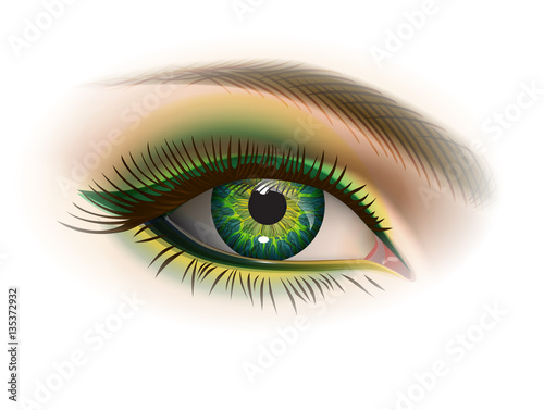Female green eye