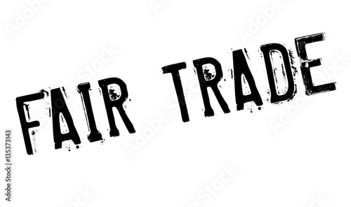 Fair Trade rubber stamp. Grunge design with dust scratches. Effects can be easily removed for a clean, crisp look. Color is easily changed.