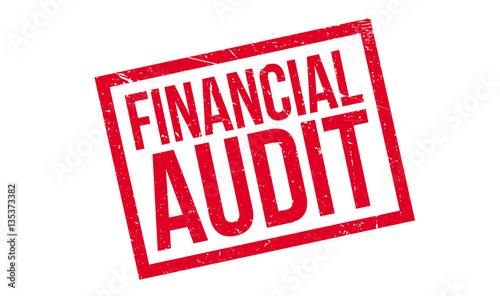 Financial Audit rubber stamp. Grunge design with dust scratches. Effects can be easily removed for a clean, crisp look. Color is easily changed.