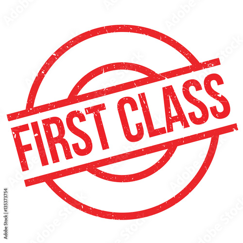 First Class rubber stamp. Grunge design with dust scratches. Effects can be easily removed for a clean, crisp look. Color is easily changed.