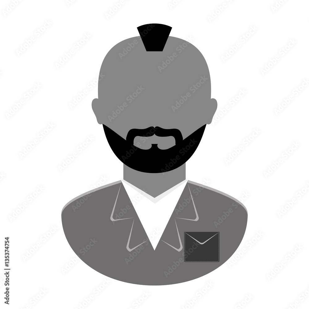 grayscale arrested man icon image, vector illustration