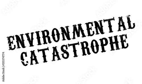Environmental Catastrophe rubber stamp. Grunge design with dust scratches. Effects can be easily removed for a clean, crisp look. Color is easily changed.