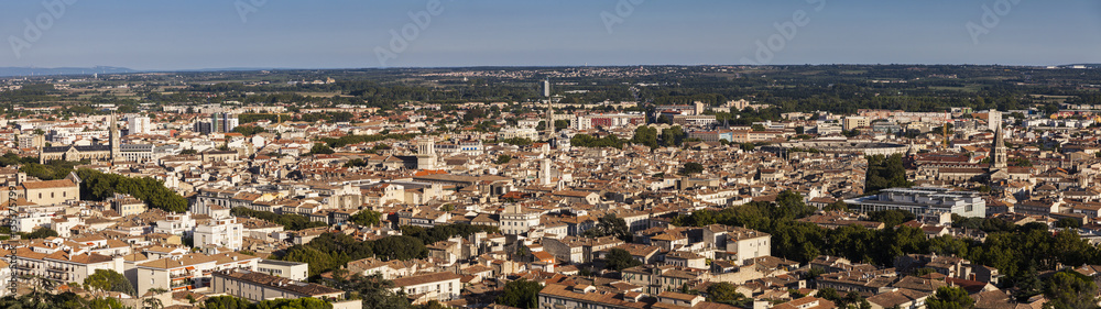 Aerial panorama of Nimes