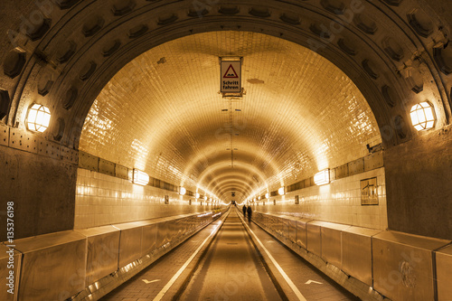 Tunnel under Elbe River in Hamburg