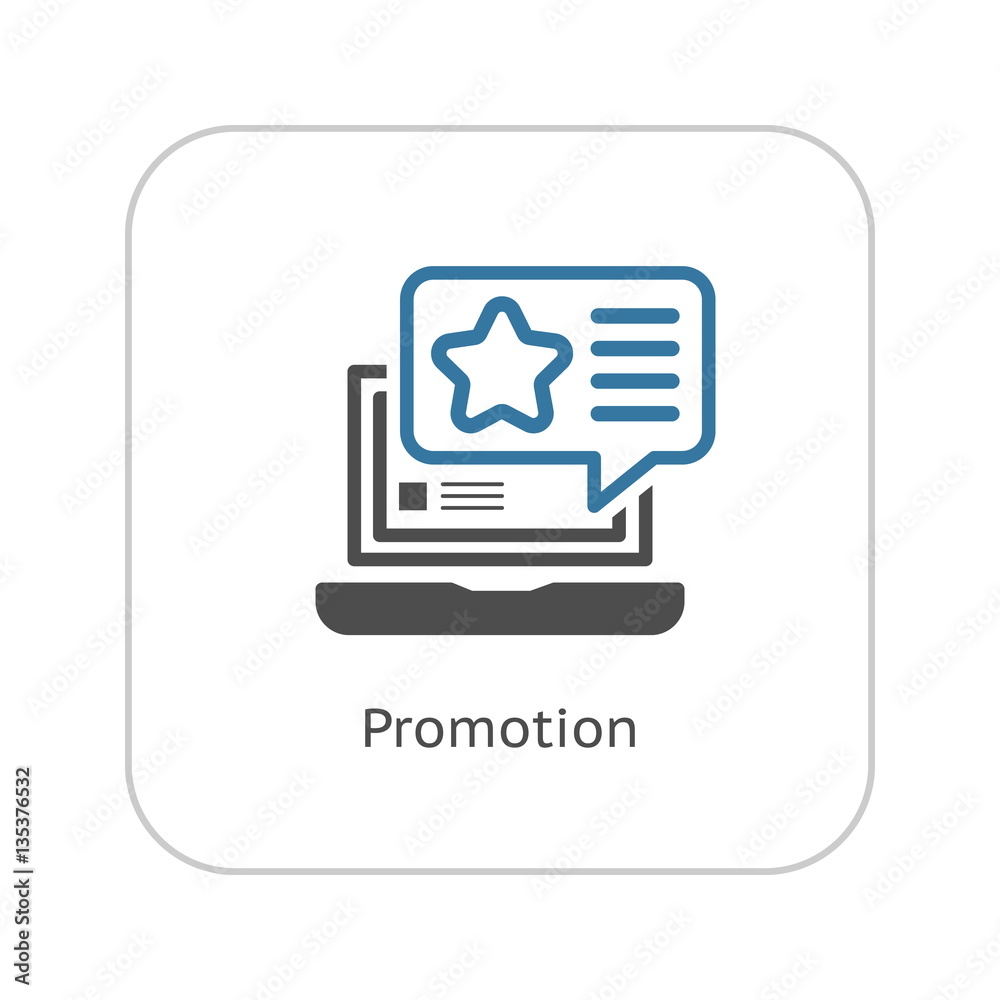 Promotion Icon. Flat Design.