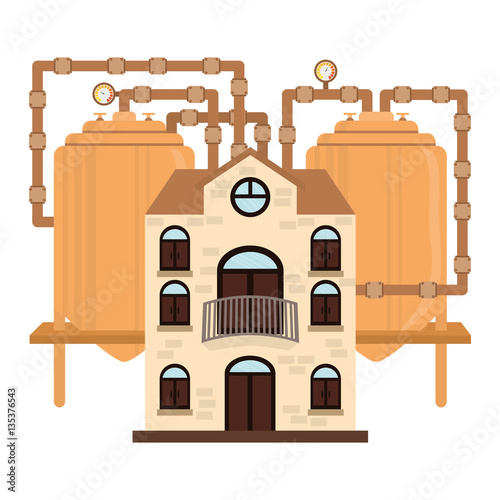 beer factory icon image design, vector illustration