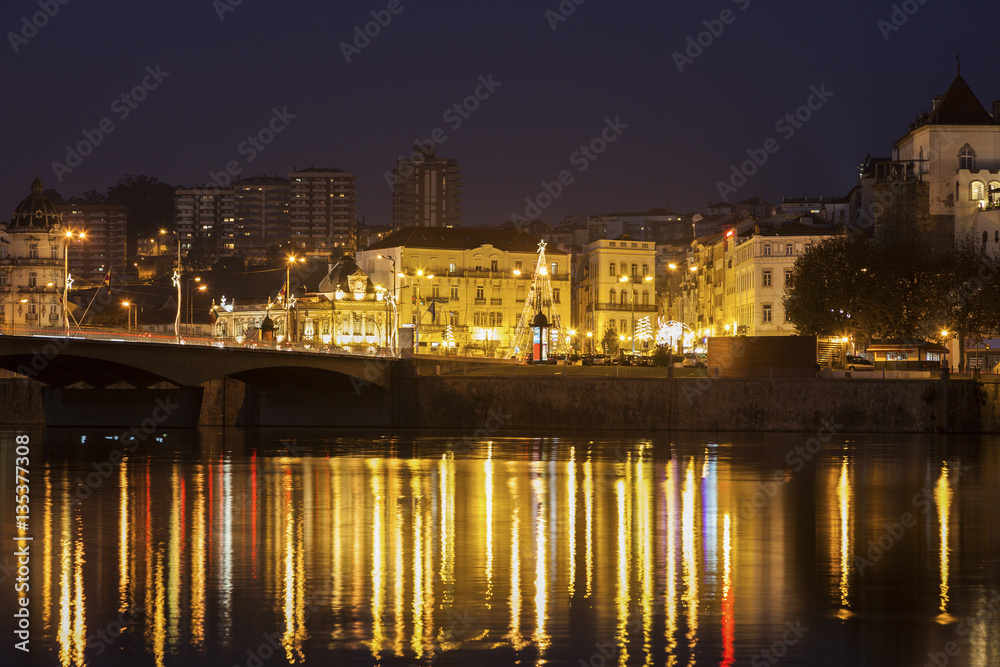Panorama of Coimbra across Mondego River