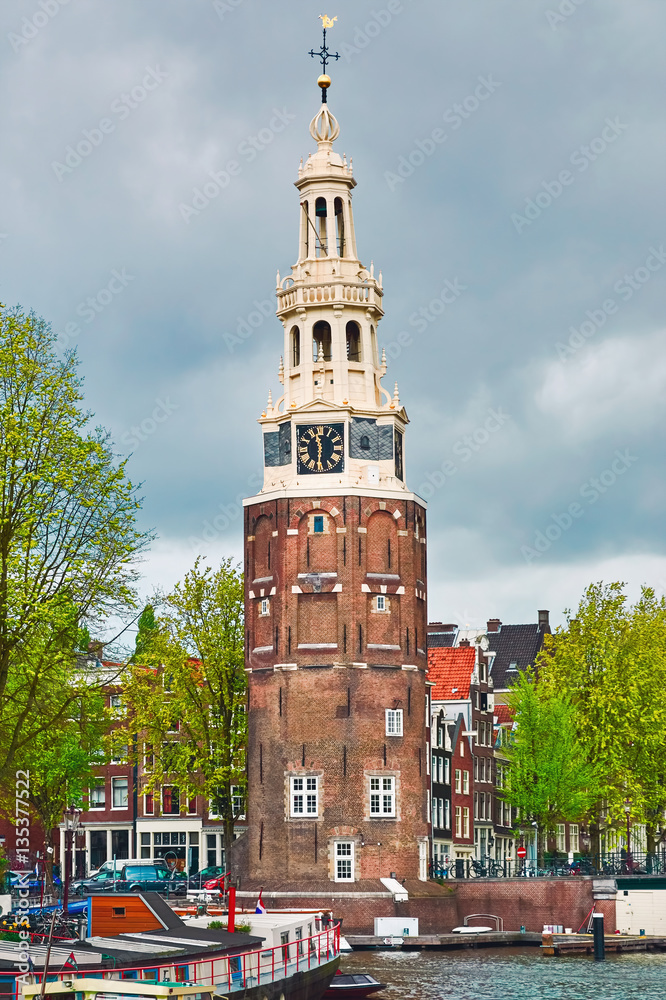 Clock Tower in Amsterdam