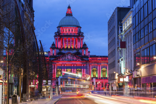Belfast City Hall at evening photo