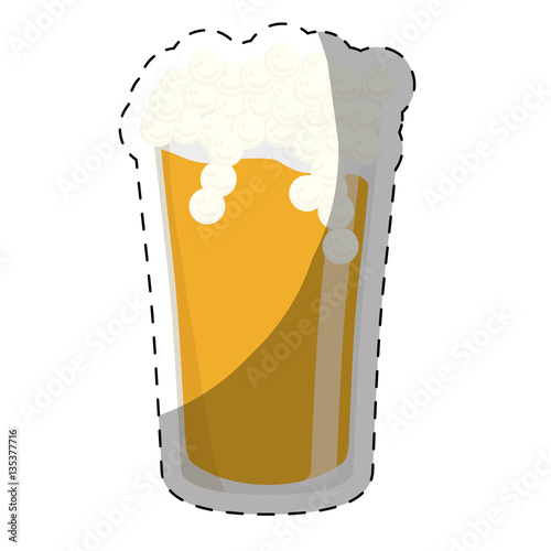 glass beer icon image design, vector illustration