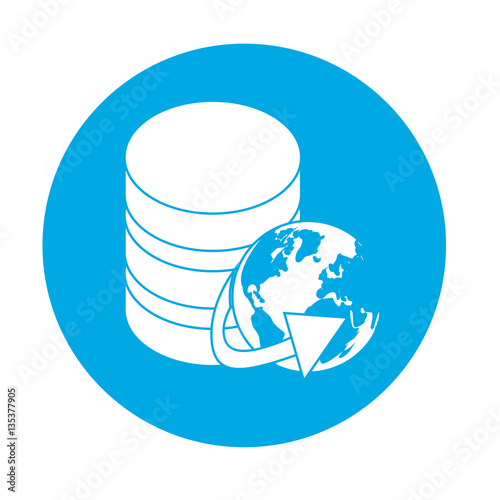 data center storage two tone button  icon image vector illustration design 