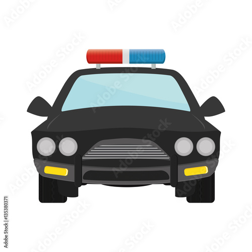 police car patrol icon image vector illustration design 