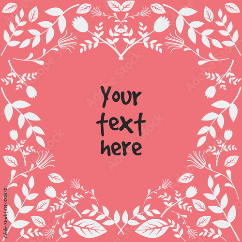 Floral Illustration Wedding Background | Editable vector template for text background