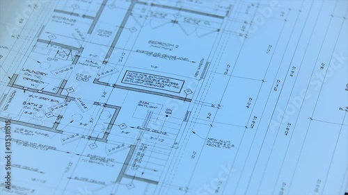 Blueprints of the buildings and arhitecture. Arhitectural bluprints of new home construction. photo