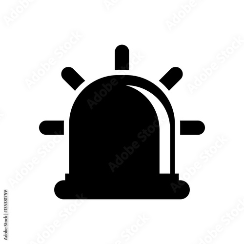 siren or beacon silhouette icon image vector illustration design 