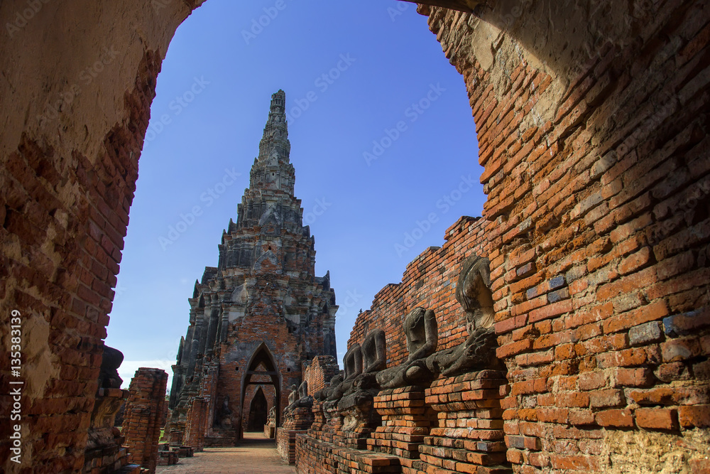 Wat Chaiwatthanaram, The Buddhist temple in the city of Ayutthay