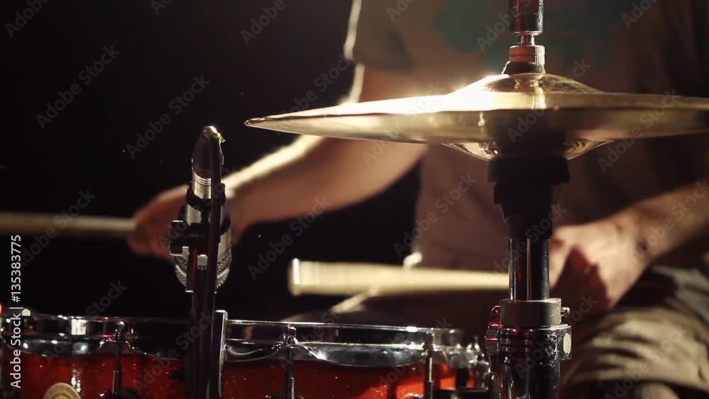 Anonymous Drummer Drumming on Stage