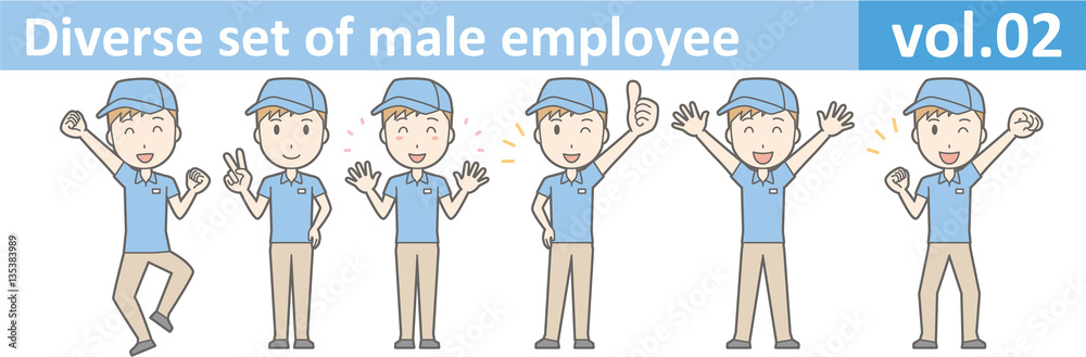 Diverse set of male employee, EPS10 vol.02 Diverse set of male employee, EPS10 vol.02