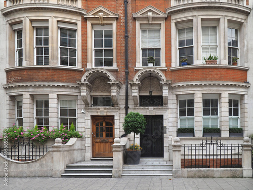 Canvas Print London elegant Victorian townhouses