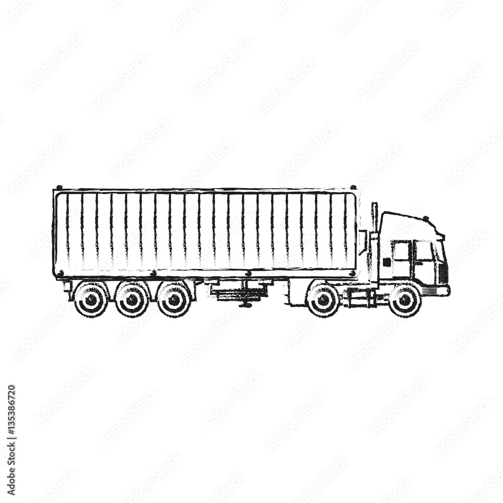 cargo truck icon over white background. vector illustration cargo truck icon over white background. vector illustration