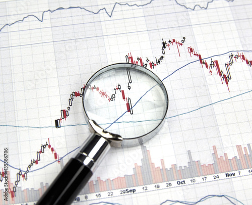 Candlestick graphs focus gap on forex chart