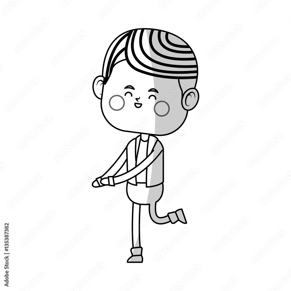kawaii boy icon over white background. vector illustration kawaii boy icon over white background. vector illustration