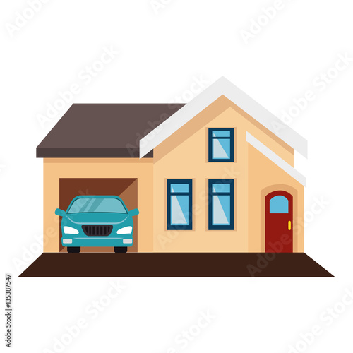 exterior house isolated icon vector illustration design
