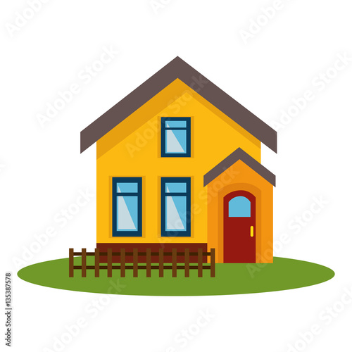 exterior house isolated icon vector illustration design photo