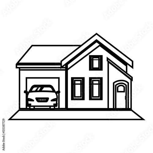 exterior house isolated icon vector illustration design