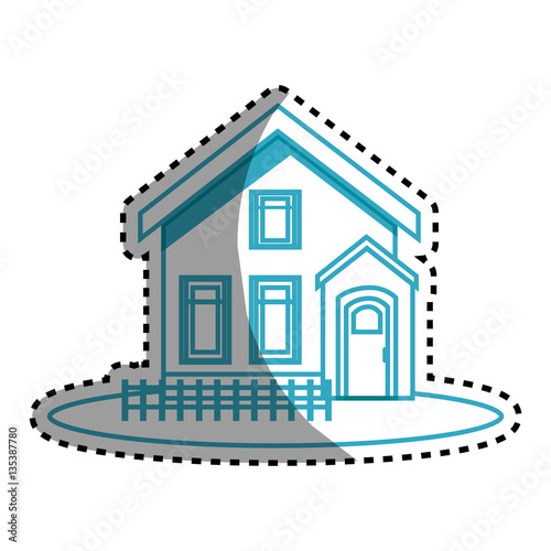 exterior house isolated icon vector illustration design