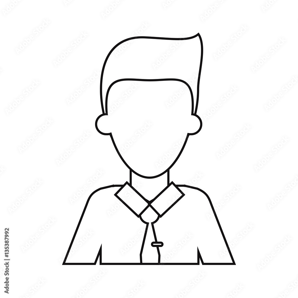 man employee work business thin line vector illustration eps 10 man employee work business thin line vector illustration eps 10