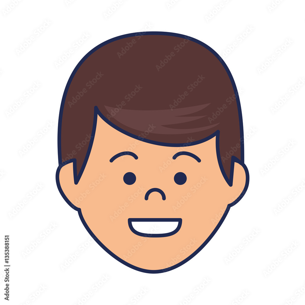 young man character icon vector illustration design
