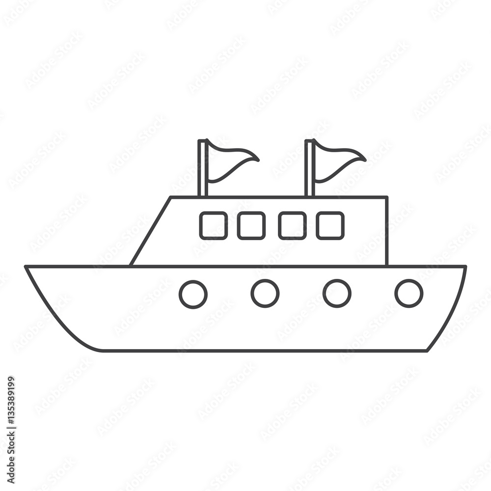 yacht luxury travel destination thin line vector illustration eps 10 yacht luxury travel destination thin line vector illustration eps 10