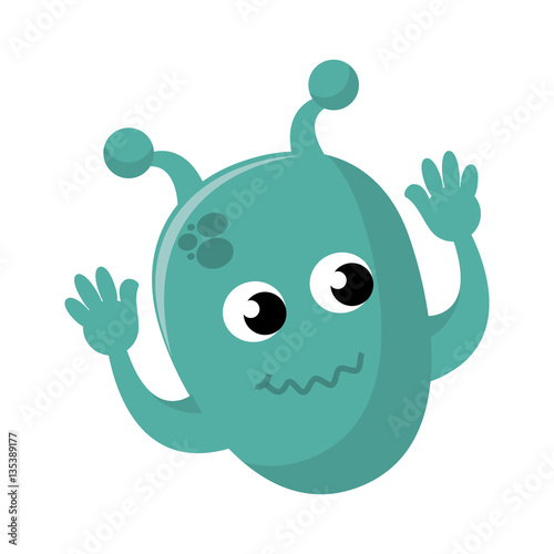 martian character comic icon vector illustration design