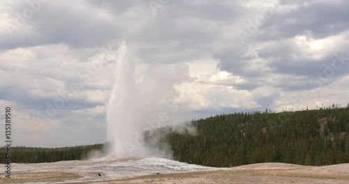 Wallpaper Mural 'Old Faithful' Geyser Erupting Yellowstone National Park, Wyoming Torontodigital.ca