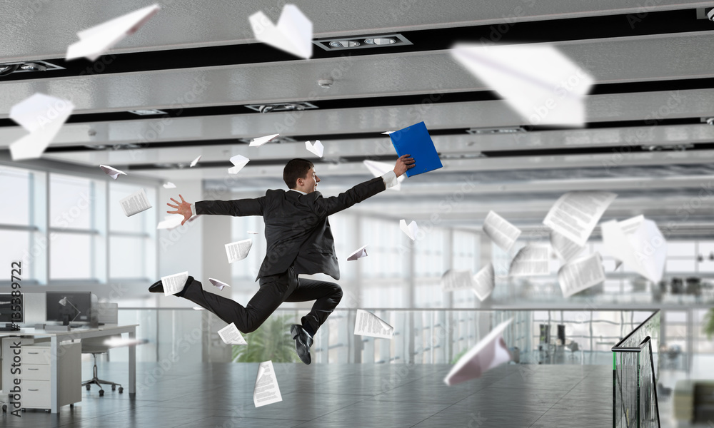 Fototapeta premium He is got the deal. Mixed media . Mixed media