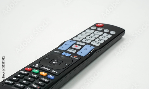 close up isolated smart TV remote control